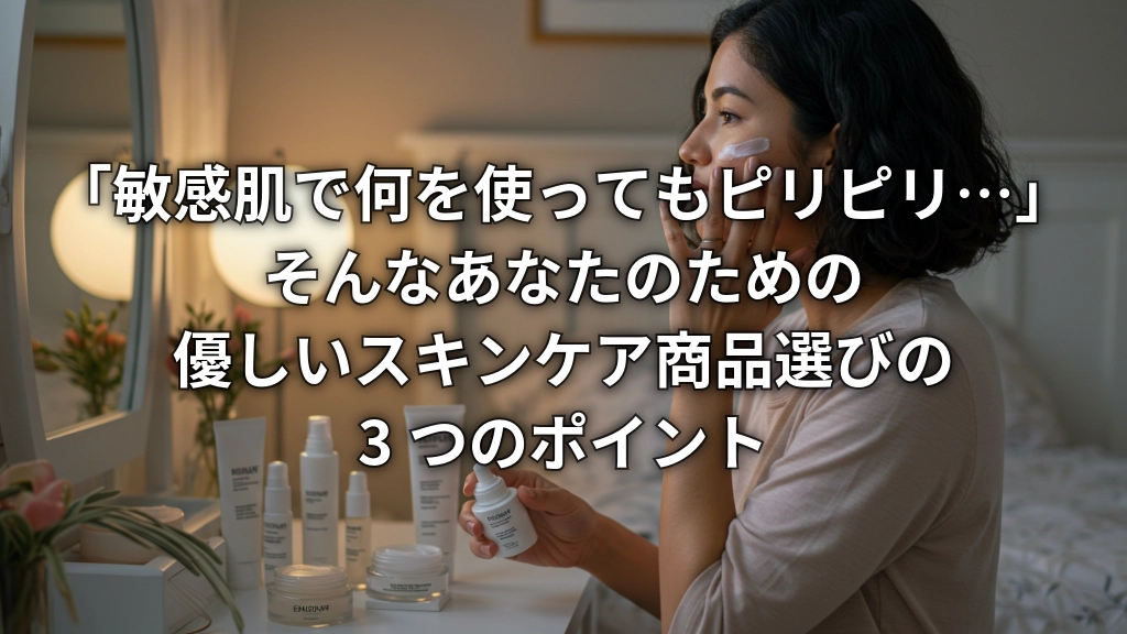 「敏感肌で何を使ってもピリピリ…」そんなあなたのための優しいスキンケア商品選びの3つのポイント