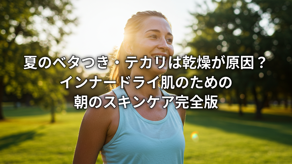 夏のベタつき・テカリは乾燥が原因？インナードライ肌のための朝のスキンケア完全版